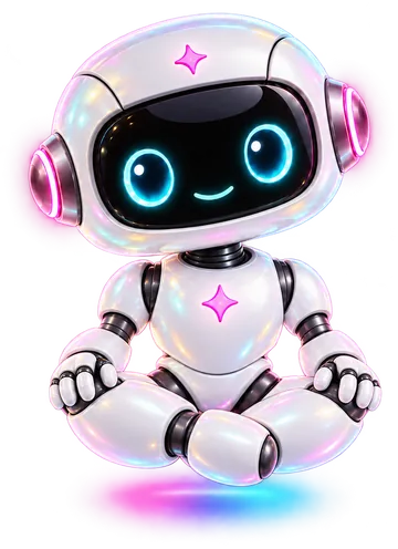 The Incuv8or AI COO robot sitting cross-legged, calm